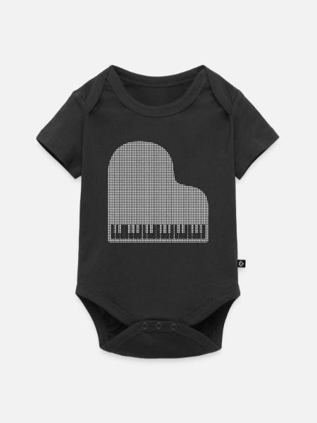 Klavier - Baby Premium Kurzarmbody - Schwarz