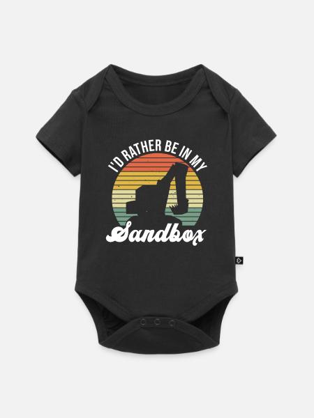 Bagger Sandbagger Baggern - Baby Premium Kurzarmbody - Schwarz