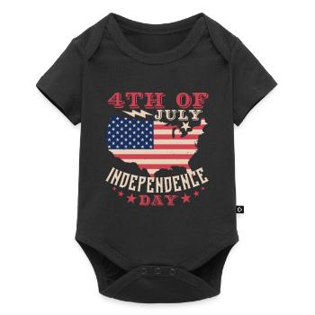 4TH OF JULY INDEPENDENCE DAY USA - Baby Premium short-sleeve bodysuit - black - Front