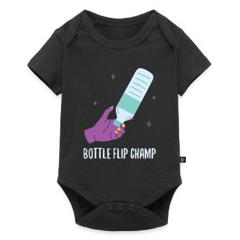 Bouteille Flip Champ Flasche - Body à manches courtes Premium Bébé - noir - Devant
