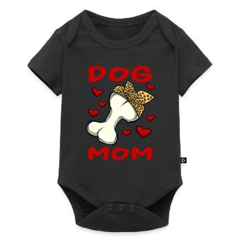 Chien pour chien maman propriétaire de chien amoureux de chien Saint-Valentin - Body à manches courtes Premium Bébé - noir - Devant