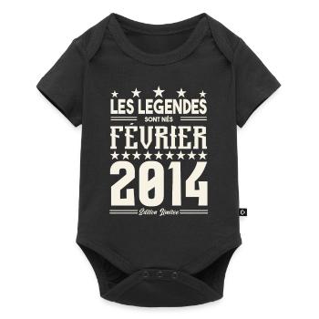 cadeau d'anniversaire Février 2014. février 2014. - Body à manches courtes Premium Bébé - noir - Devant