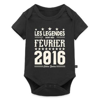 cadeau d'anniversaire Février 2016. février 2016. - Body à manches courtes Premium Bébé - noir - Devant