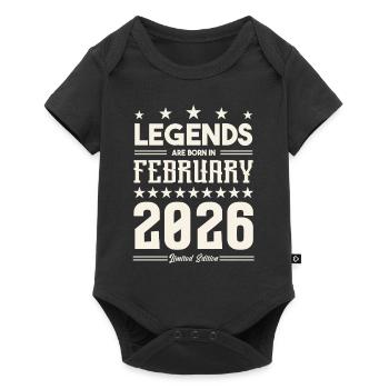 Cadeau Légende Février 2026. cadeau février 2026. - Body à manches courtes Premium Bébé - noir - Devant