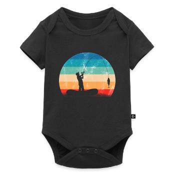 Fishing Gift Fisherman Angler Petri Healing Rod - Baby Premium short-sleeve bodysuit - black - Front