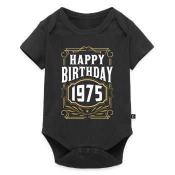 1975 Fête d’anniversaire Ancienne année de construction - Body à manches courtes Premium Bébé - noir - Devant