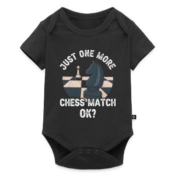 Only one more chess game Ok Chess Chess Club - Baby Premium short-sleeve bodysuit - black - Front