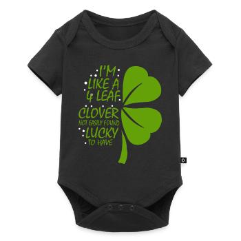 Je suis comme un trèfle à 4 feuilles qui ne - Body à manches courtes Premium Bébé - noir - Devant