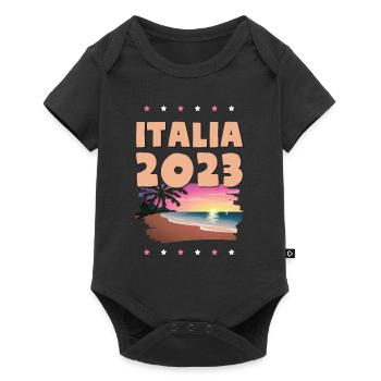 Italie 2023 - Body à manches courtes Premium Bébé - noir - Devant
