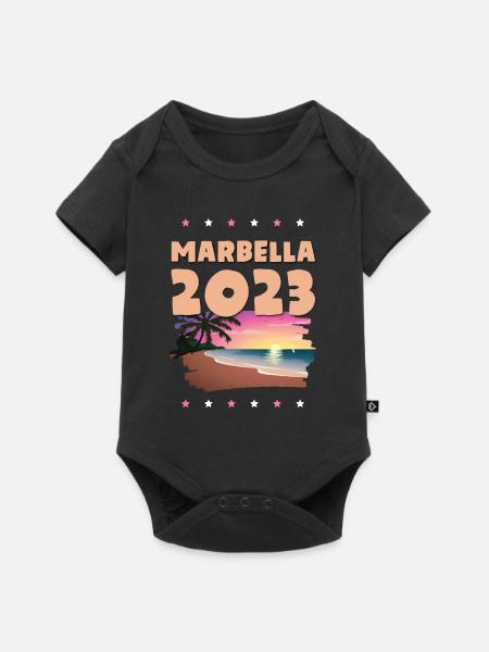 Marbella 2023 - Baby Premium Kurzarmbody - Schwarz