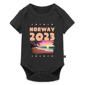 Norway 2023 - Baby Premium Kurzarmbody - Schwarz - Vorne