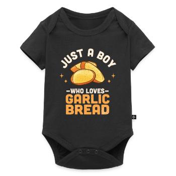 Garlic Garlic Bread Food Gift - Baby Premium short-sleeve bodysuit - black - Front