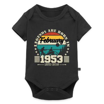 Februar 1953. Geburtstagsgeschenk Februar 1953. - Baby Premium Kurzarmbody - Schwarz - Vorne