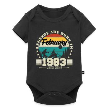 February 1983. Birthday gift February 1983. - Baby Premium short-sleeve bodysuit - black - Front