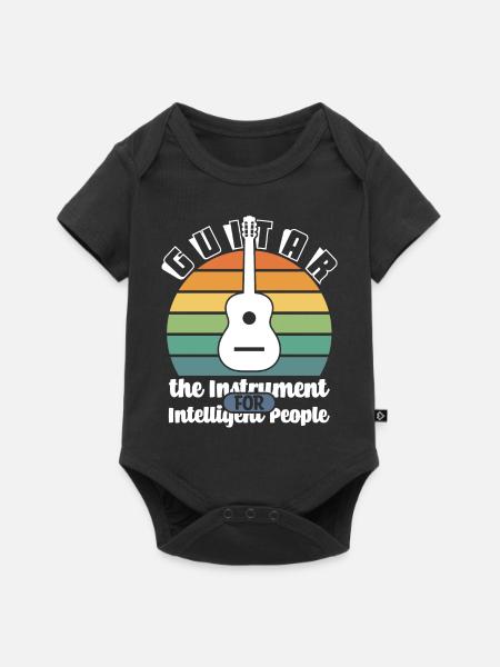 Gitarre intelligente Menschen - Baby Premium Kurzarmbody - Schwarz