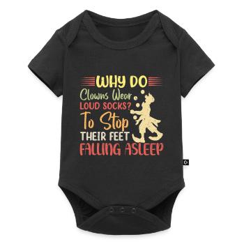 Why do clowns wear loud socks? - Baby Premium short-sleeve bodysuit - black - Front