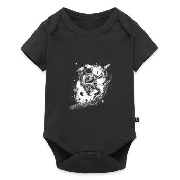 Astronaut Guitar Player - Baby Premium Kurzarmbody - Schwarz - Vorne