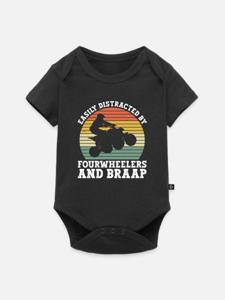 Quad Und Quadfahrer - Baby Premium Kurzarmbody - Schwarz
