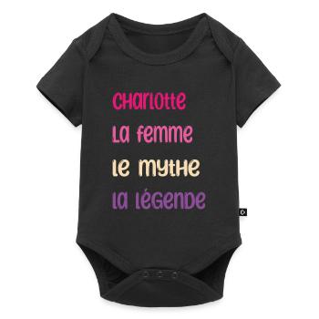 Charlotte la femme le mythe la légende Cadeau - Body à manches courtes Premium Bébé - noir - Devant