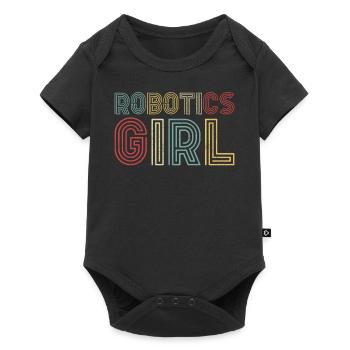 Ingénieur en robotique robotique fille - Body à manches courtes Premium Bébé - noir - Devant