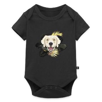 Golden Dog Golden Retriever - Baby Premium short-sleeve bodysuit - black - Front
