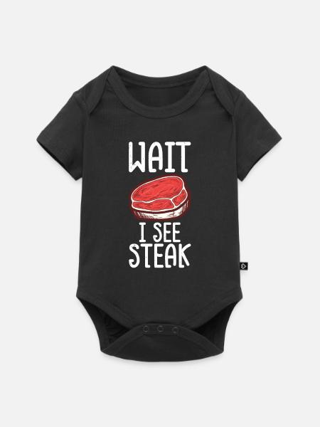 Steak - Baby Premium Kurzarmbody - Schwarz