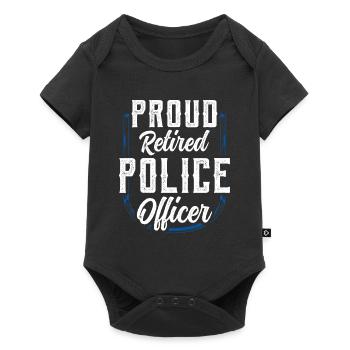Fier policier à la retraite - Body à manches courtes Premium Bébé - noir - Devant