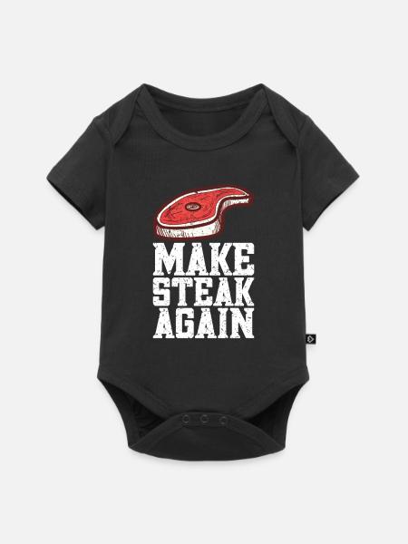 Steak - Baby Premium Kurzarmbody - Schwarz