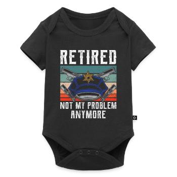 À la retraite, ce n’est plus mon problème policier - Body à manches courtes Premium Bébé - noir - Devant