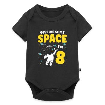Give me some space, I'm 8 Astronaut Happy - Baby Premium short-sleeve bodysuit - black - Front