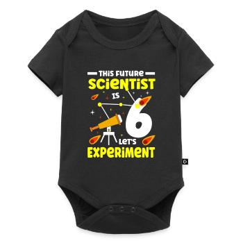 This future scientist is 6 Let - Baby Premium short-sleeve bodysuit - black - Front