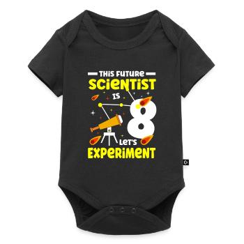 Ce futur scientifique a 8 ans laissez-vous - Body à manches courtes Premium Bébé - noir - Devant