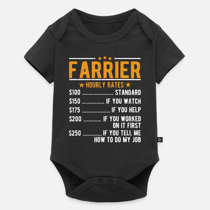Salaire horaire du maréchal-ferrant - Body à manches courtes Premium Bébé - noir