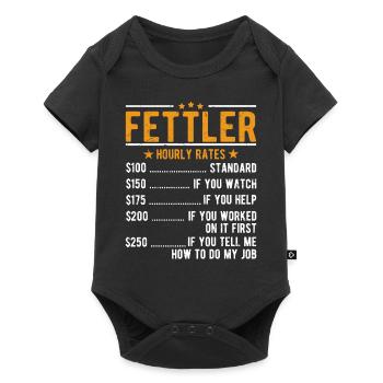 Fettler hourly wage - Baby Premium short-sleeve bodysuit - black - Front