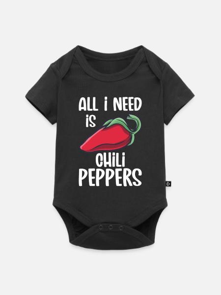 Chili-Pfeffer - Baby Premium Kurzarmbody - Schwarz
