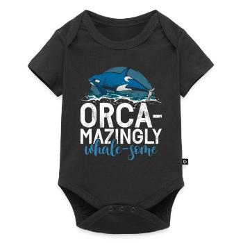 Killer whale killer whale watching Orca whale watching - Baby Premium short-sleeve bodysuit - black - Front