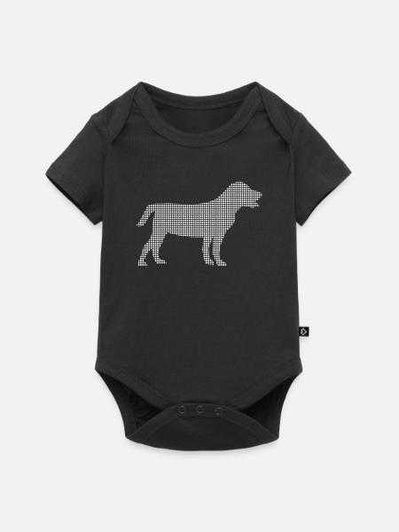 Hund - Baby Premium Kurzarmbody - Schwarz
