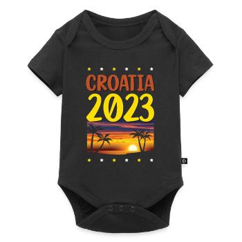 Croatia 2023 - Baby Premium short-sleeve bodysuit - black - Front