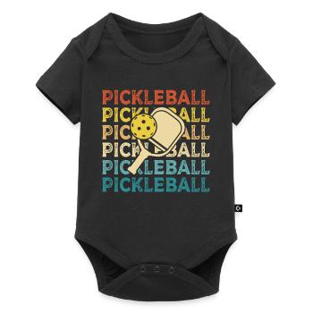 Pickleball Paddle Sports Ball Game Player - Baby Premium short-sleeve bodysuit - black - Front
