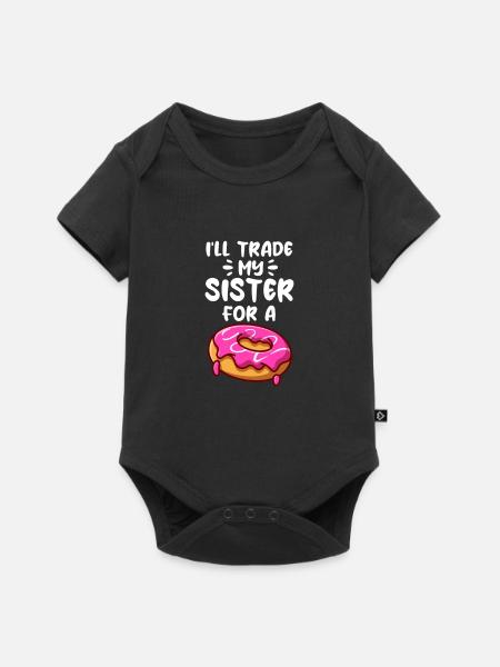 Schwester - Baby Premium Kurzarmbody - Schwarz