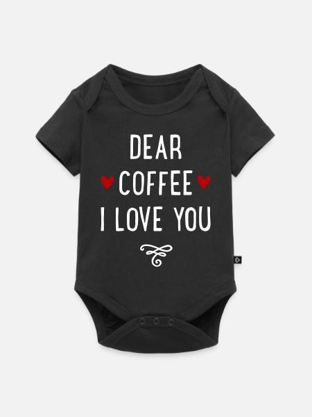 Kaffee - Baby Premium Kurzarmbody - Schwarz