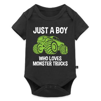 Monster Truck Monster Truck Fans Boy Gift - Baby Premium short-sleeve bodysuit - black - Front