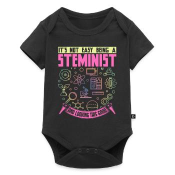 It's Not Easy Being A Steminist And Looking Good - Baby Premium short-sleeve bodysuit - black - Front