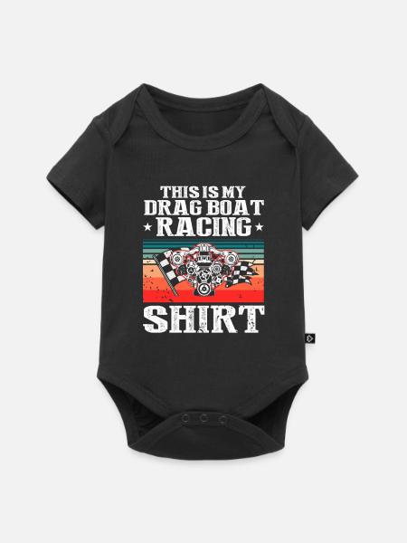 Drag Boot Design für Rennbootfahrer - Baby Premium Kurzarmbody - Schwarz