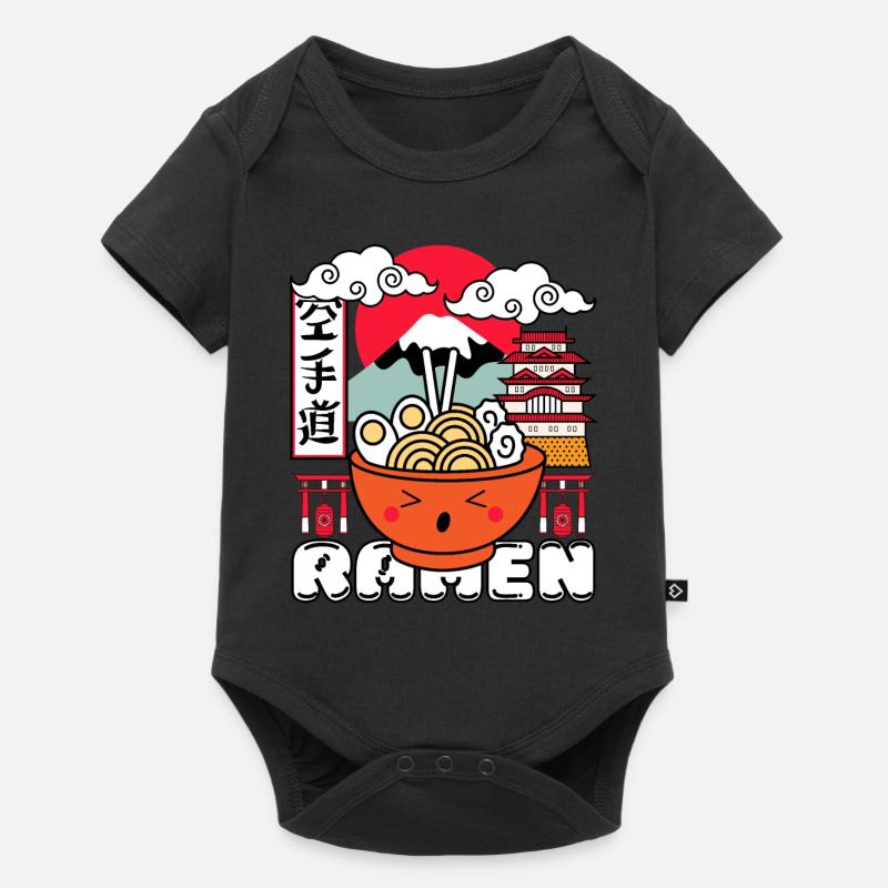 Kawaii Ramen - Body à manches courtes Premium Bébé - noir