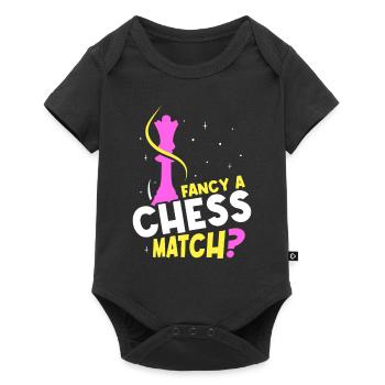 Envie d’une fille de jeu d’échecs amateur d’échecs - Body à manches courtes Premium Bébé - noir - Devant