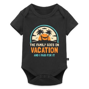Familie Fährt In Den Urlaub Und Ich Habe Bezahlt - Baby Premium Kurzarmbody - Schwarz - Vorne