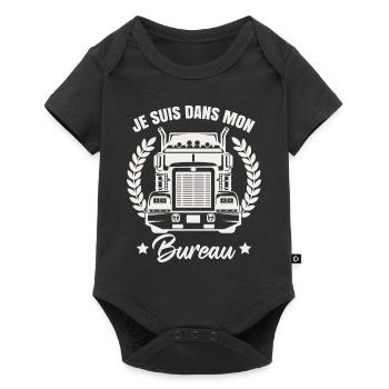 Je Suis Dans Mon Bureau - Body à manches courtes Premium Bébé - noir - Devant