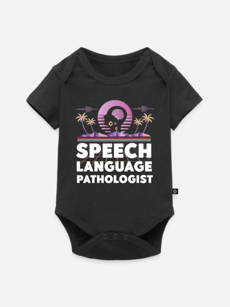 Speech Therapist Therapy Assistant - Baby Premium Kurzarmbody - Schwarz