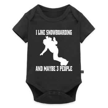 Cadeau snowboarder Snowboard Snowboard - Body à manches courtes Premium Bébé - noir - Devant